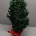 2FT Tabletop Mini Christmas Tree, Pre-Lit Artificial Small Xmas Tree w/35 Warm White LED Lights for Indoor Decor