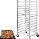 Bun Pan Rack, 20 Tier Bakery Rack with Wheels, Aluminum Sheet Pan Rack & Speed Rack for Full/Half Sheets, 26x20x70, for Home and Kitchen, Restaurant