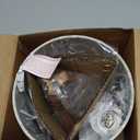 EDISHINE Tripod Table Lamp, Small Cute Bedside Lamp with Linen Beige Lampshade, Nightstand Lamp for Nursery, Bedroom, Kid Room, Living Room, Light Brown Wooden Base, E26 Socket, 14.2 Inch