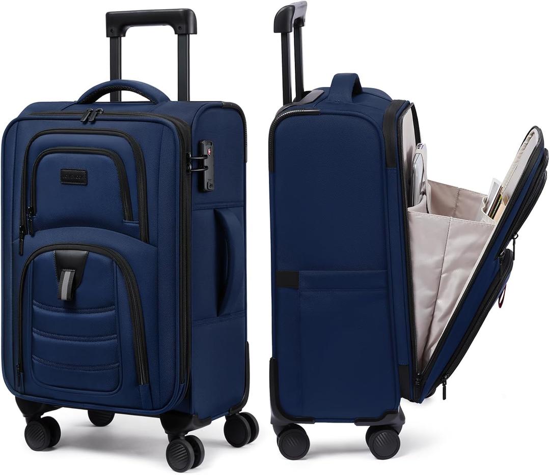 LOVEVOOK Carry On Luggage 22x14x9 - Airline Approved Spinner Suitcase, Medium-22inch