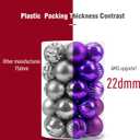 AMS 2.36''/60mm 34ct Christmas Ball Large Ornaments Party Decorations Shatterproof Festival Pendant Hangings for Xmas Tree Decor (60mm, Purple)