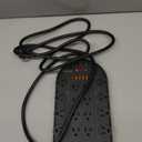 DEPOW Power Strip, 24 AC Outlets (1875W/15A) with 6 USBs (2 USB-C Ports), ETL Listed, Surge Protector (3,400 Joules), 8 Ft Heavy Duty Flat Plug Extension Cord, Wall Mountable for Home, Office, Black