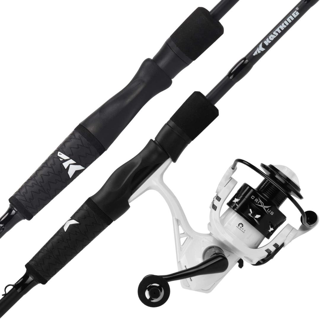KastKing Crixus Spinning Combo, 2000 Reel, 5'6" L Rod | IM6 Blank, Zirconium Oxide Guide Rings, Super Polymer Handle, Lightweight Reel, Aluminum Spool, High Performance