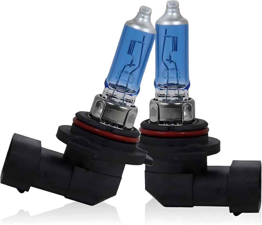 2 PCS 9006 Car Halogen Bulbs, Ultra White Light Bulbs, 12V 100W Front Fog Light Bulb, Super Bright High Beam Low Beam Bulb Auto Lights Universal for Most Cars, Trucks, SUVs (White)