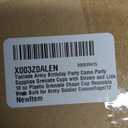 Tanlade Army Birthday Party Camo Party Supplies Grenade Cups with Straws and Lids, 10 oz Plastic Grenade Shape Cup Reusable Cups Bulk for Army Soldier Camouflage(12 Pcs)