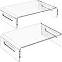 Zimilar 2 Pack Monitor Stand Riser, Acrylic Monitor Stand for Computer, Laptop, Printer, Notebook, Premium Clear Laptop Stand Acrylic Monitor Riser for Home Office, Monitor Stands for 2 Monitors