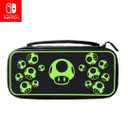 PDP Travel Case Plus with Wrist Strap, Built-in Stand & Storage Pockets - Nintendo Switch/Lite/OLED Compatible - Super Mario 1-Up Glow in the Dark