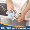 Double Side Non Scratch Wire Dishcloth 15pcs-Multipurpose Wire Dishwashing Rags Wire Mesh Cleaning Cloth,Kitchen Towels and Dishcloths Sets Microfiber Cloth for Cleaning Pans Sinks & Cookware