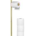 Day Moon™ - Toilet Paper Holder - Modern Roll Holder for Bathroom - 1 Pack - Free Standing - with Shelf, Gold