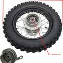 10" Rear Wheel Rim Tire Assembly for 50cc 110cc 125cc Dirt Bike tao TTR SSR CRF Apollo 12mm axle Includes Drum Brake 80/100-10 Tire Tube With 420-37T Sprocket