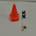 Race Car Birthday Party Decorations - 7inch Orange Race Cones with Checkered Flags,12 Traffic Cones, 24 Racing Black and White Flags,Racecar Theme Two Fast Centerpieces Supplies(36PCS)