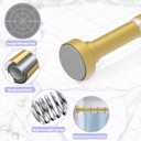 Gold Shower Curtain Rod 33 to 72Inch:Spring Tension Shower Rods for Bathroom Kitchen Doorway,1Inch Modern Heavy Duty Adjustable Tension Shower Curtain Rod No Drilling No-Slip Easy Install,Gold