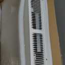 Kickspace heater,compact design,white fan-forced wall heater with built-in thermostat,covers 150 square feet, factory wired 204/208VAC