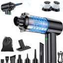 Yedop Car Vacuum Portable Cordless, 35000Pa High Power Brushless Motor Handheld Vacuum, 6-in-1 Rechargeable Mini Cleaner with Air Duster for Car, Home, Pet Hair, Keyboard, Gray