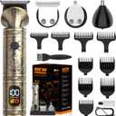 Trimmer Kit Professional Hair Clipper Zero Gapped T-Blade Electric Shaver Razor Nose Body Trimmer for Men Cordless Grooming Kit 4 in 1