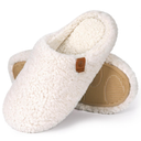 EverFoams Women's Fuzzy Slip-on Slippers Soft Comfy Memory Foam Indoor House Shoes 7-8
