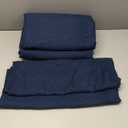 Amazon Basics Lightweight Super Soft Easy Care Microfiber 4 Piece Bed Sheet Set with 14-Inch Deep Pockets, Full, Navy Blue, Solid