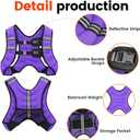 Poudee Weighted Vest, 8lb Weight Vest for Men Women, Body Weight Vests Adjustable with Reflective Stripe for Strength Training, Running, Workout, Jogging, Walking