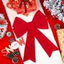 MCEAST 4 Pack Red Christmas Wreath Bows - 18 x 12 Inches Christmas Decoration Bows for Xmas Tree and Party Supplies