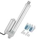 Linear Actuator Electric 0.2"/sec, 12V 6 Inch Stroke Heavy Duty Linear Motion Actuator 2800N/617lbs with Mounting Brackets, IP67 Waterproof Actuator for Solar Panel, Window/Door Opener