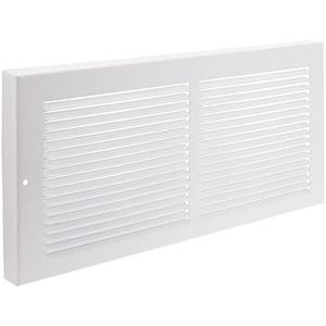 Imperial RG0033 Louvered Steel Painted Baseboard Return Air Grille, 14 x 6-Inch, White, Pack of 1