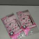 2 x Pink Halloween Decor, Spooky Halloween Party Supplies Stickers, 3D Bats Wall Decal, Cute Halloween Decorations Indoor for Bedroom, Bathroom, Home, Door, Window, Office