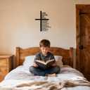 YATEASLU Metal Teen Boy Room Wall Decor - I Am a Son of God Motivational Wall Art, Cross Wall Decor for Mens Room Decor, Durable Metal Sign for Boys Room Decor