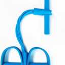 21 Fitness Resistance Bands-4 Tube Pedal Ankle Puller 2025 Upgrade Stretch Bands for Exercise Sit Up Exercise Equipment AB Training Auxiliary Device Workout Equipment for Women Men (Blue)