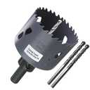 PLG2SUPT 3-1/2” 89mm Inch Carbide Hole Saw Cutter Multi-Purpose Hole Saw Bit for Hardy Plank MDF Air Brick Nail Embedded Wood 2.36” Depth Up to 30X More Cuts