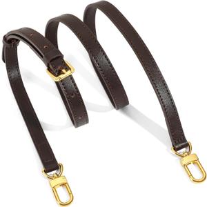 Vachetta Leather Replacement Adjustable Shoulder Strap for L V Handbag Replacement Bag Strap (Coffee Color-width: 0.6 in)
