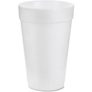 Dart 20J16 3.7" Top & 2.4" Bottom Diameter, 6.1" Height, Big Drink Foam Cup, 20 oz, (1 Pack of 25)