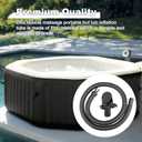 11830 Spa Cover Inflation Hose Replacement for Intex Pure Spa Hot tub Air Hose, Portable Spa Tub Inflate Tube with 12773 Pump Adapter - Black