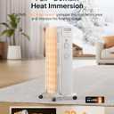 Pelonis Oil Filled Radiator Heater for Large Space, 2025 Upgraded, Space Heaters with 1500W Quiet Warmth Radiant Heater, 3 Heating Modes, Overheat & Tip-Over Protection, Adjustable Thermostat, White