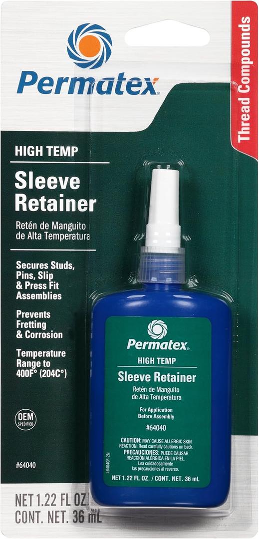 Permatex 64040 High Temperature Sleeve Retainer, 36 ml (Pack of 1)