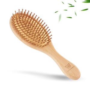 Bamboo Hair Brush-Detangling, Scalp Massage for Hair Growth, Wet/Dry Brush for Men, Women, Kids & Pets - for All Hair Types, Paddle Wooden Hairbrush Perfect for Home, Travel & Salon Use (Medium)