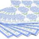 Two's Company Hydrangea 3-Ply Paper Napkins - Elegant Floral Design Cocktail Napkin Set, 20 Pack - Perfect for Special Occasions and Everyday Use (5 x 5 x 0.1 inches)