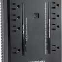 Amazon Basics UPS Battery Backup & Surge Protector, 600VA/360W, 8 Outlets, Standby Uninterruptible Power Supply, Power Outage Protection, Compact Design, Black