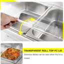 Roll Top Chef Chafing Dish Buffet Set 2 Pan Food Warmer Buffet Servers and Warmers Digital Display Temperature Warming Tray Bain Marie Food Warmer for Parties Commercial Food Steam Table