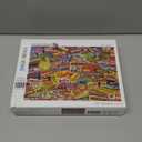 Funny Dog Pizza Jigsaw Puzzle, 1000 Piece Puzzle for Adults, Food Kitchen Puzzles, Animal Pet Lover Challenging Puzzles, Interlock Perfectly No Dust, Gifts for Easter Mothers Day