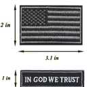 2 x 12PCS American Flag Patches Bundle, Tactical Morale Patches Full Embroidery Loop and Hook Fasten Patches Set for Caps, Bags, Backpacks, Harness, Vest, Military Uniforms,Tactical Gears Etc