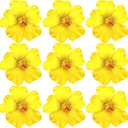 Arvintas 20 PCS Yellow Hawaiian Faux Flowers Hibiscus Flowers Hawaii Party Summer Party DIY Foam Hibiscus Flower for Tabletop Decoration Party Favors Supplies (No Clip)