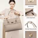 LOVEVOOK Laptop Bag for Women Work Tote 17.3 Inch Briefcase Messenger Bag Waterproof Business Office Professional Large Capacity Handbag Shoulder Bag,Apricot