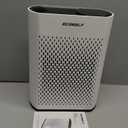 Quiet HEPA Air Purifier for Bedroom and Home, ECOSELF Air Purifier for Large Rooms up to 2400 Ft with PM2.5 Air Quality Display, 20dB Sleep Mode for Office Living Room (Silver)