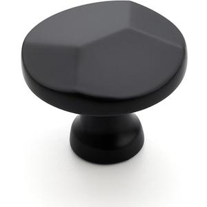Ravinte 15 Pack Matte Black Round Cabinet Hardware Knobs,Solid Zinc Alloy Single Hole Drawer Pulls Dresser Knobs for Kitchen,Bathroom Furniture