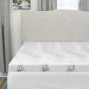 BioPEDIC 3-Inch King Size Mattress Topper, Bamboo Charcoal Infused Medium Plush Memory Foam Mattress Topper, CertiPUR-US Certified, White, King Size (80" L x 76" W x 3" H)