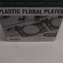 Lullaby 60PCS Ivory Scalloped Plastic Plates with Gold Rim, Disposable Elegant Plates Include 30pcs Dinner Plate 10.25", 30pcs Plastic Dessert Plate 7.5", Perfect for Wedding and Party