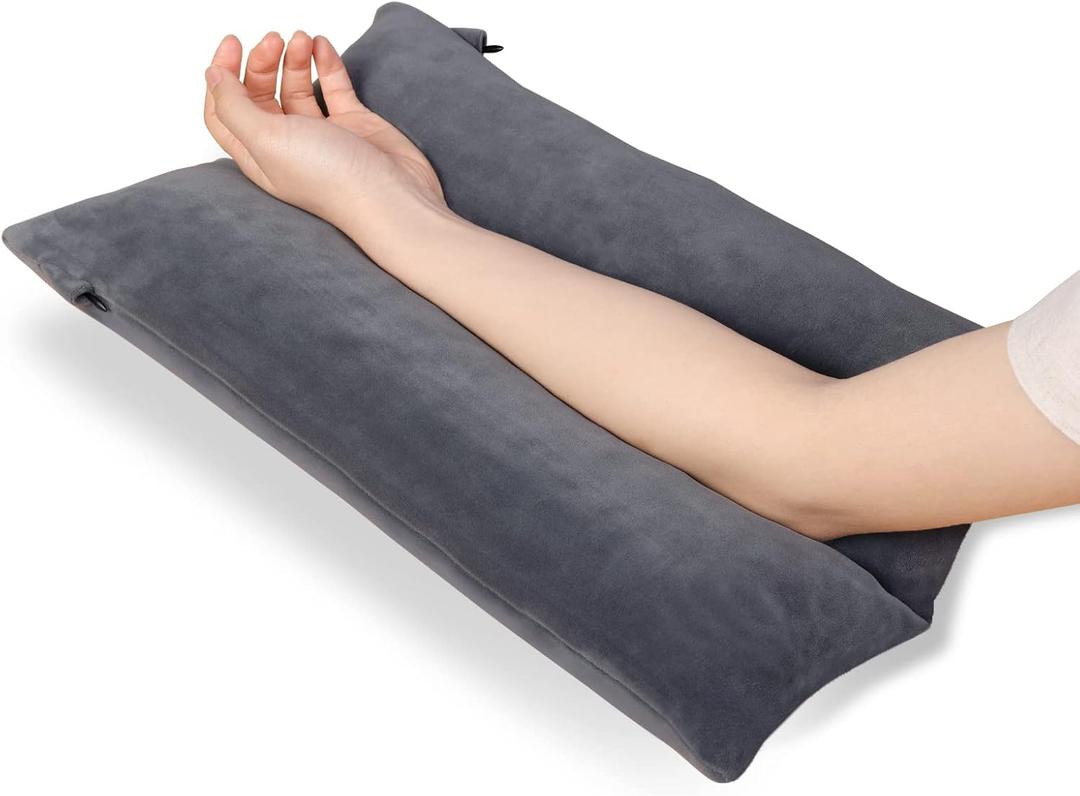 Arm Elevation Pillow Shredded Memory Foam Filled Arm Stabilizer Elevation Pillow for Swelling and Circulation Pain Relief for Shoulder Surgery and Leg Injury Washable Cover, Small 17"x10"x3"