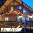 30 Pack Q Hanger Hooks with Safety Buckle, Windproof Screw Hooks for Hanging Outdoor String Lights, Ceiling Hooks for Plants, Christmas Lights & Patio Lights, Cups, 2.2 in