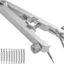 Watch Spring Bar TweezersSpring Bar Plier Tool with Hardened Steel 10 Tips Pins for Watch Band Replacement (Silver)