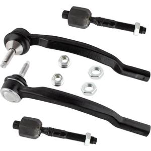 4 PCS Inner and Outer Tie Rod End Kit EV800283, ES800858, ES800857 for Volvo V70 2001-2002 (X/C ONLY),for Volvo XC70 2003-2007 All Models,for Volvo XC90 2003-2014 All Models